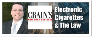 David Schwartz in Crain’s New York E-Cig Sellers Fight back featured image
