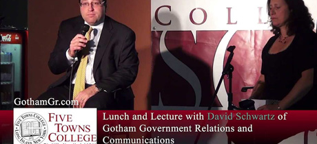 David Schwartz speaking on law and government
